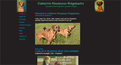 Desktop Screenshot of colkeririnrhodesianridgebacks.com
