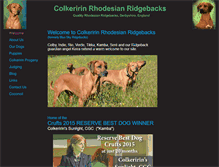 Tablet Screenshot of colkeririnrhodesianridgebacks.com